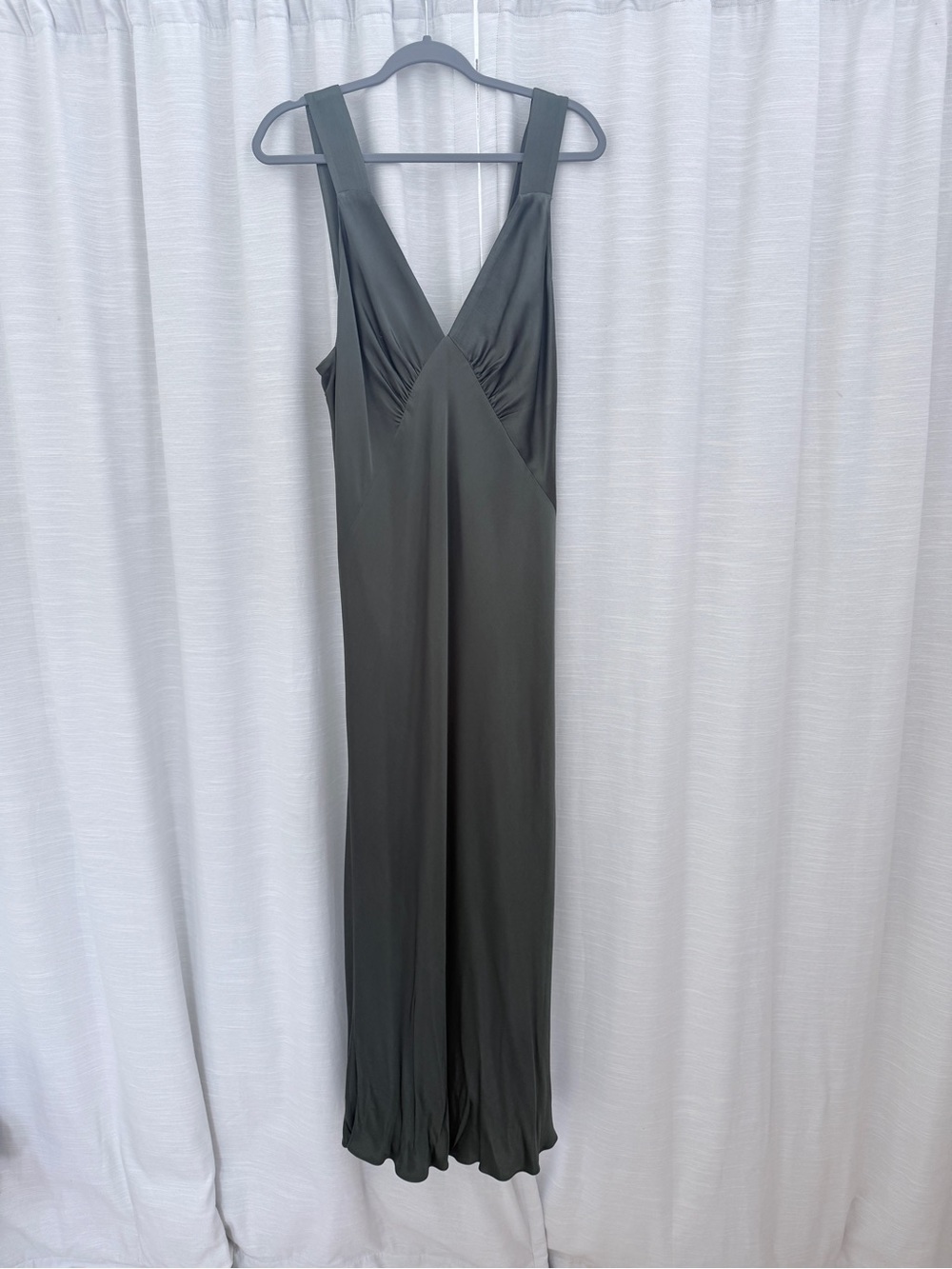 Shona Joy Forest Green La Lune Plunged Midi Dress